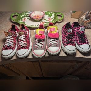Lot of 3 converse all stars sneakers size 7